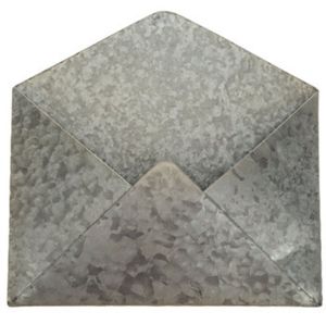 Glavenized Metal Envelope Wall Decor